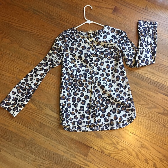 J Crew Painted Leopard Top - Picture 5 of 5